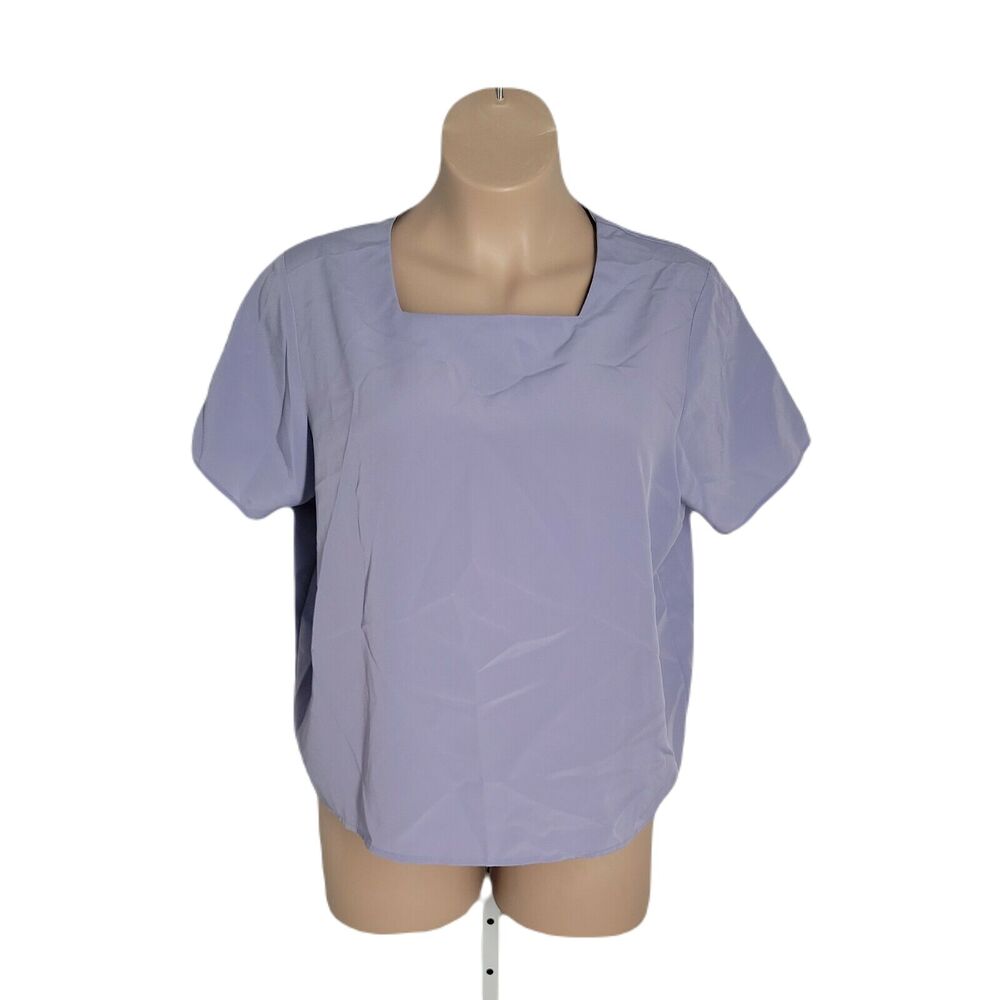 Urban Works Blouse Shirt ~ Sz 20W ~ Short Sleeve ~ Purple